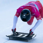 Lars Rumo SUI in action during the Skeleton Men’s Individual at St. Moritz Olympia Bob Run. The Winter Youth Olympic Games, Lausanne, Switzerland, Monday 20 January 2020. Photo: OIS/Thomas Lovelock. Handout image supplied by OIS/IOC